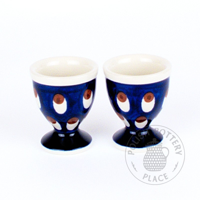 S/2 Egg Cups - Brown-Eyed Peacock