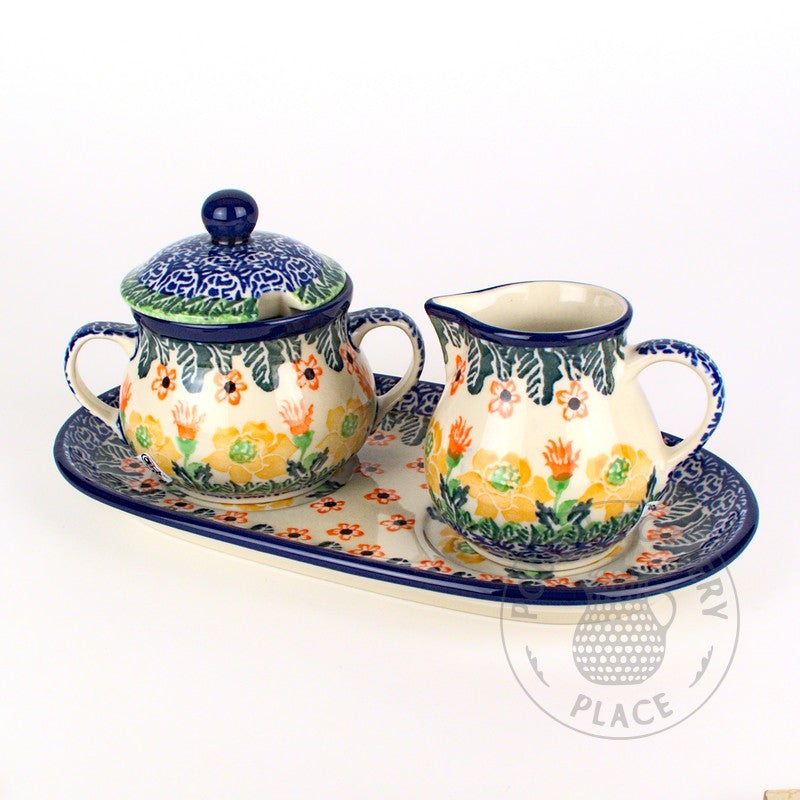 Sugar & Creamer Set - Polish Pottery