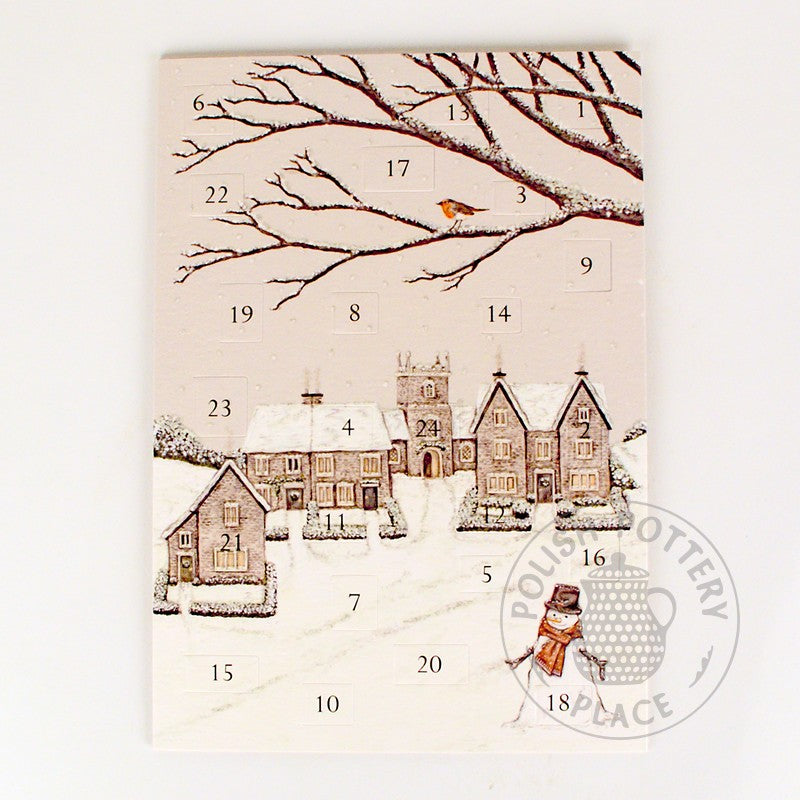 Large Advent Calendar Card - Country Christmas