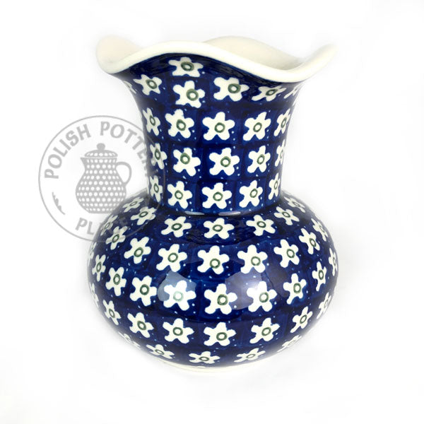 Large Fluted Neck Vase - Polish Pottery