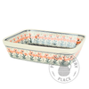 7 x 9" Casserole - Peach Forget Me Nots