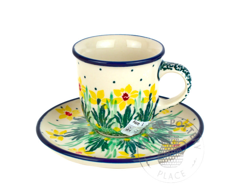 Demitasse Cup and Saucer - Yellow Daffodils