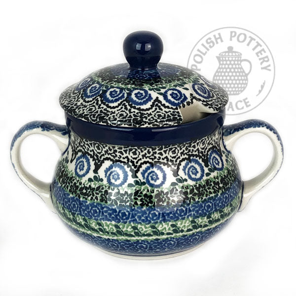 Large Sugar Bowl - Polish Pottery