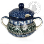 Large Sugar Bowl - Polish Pottery