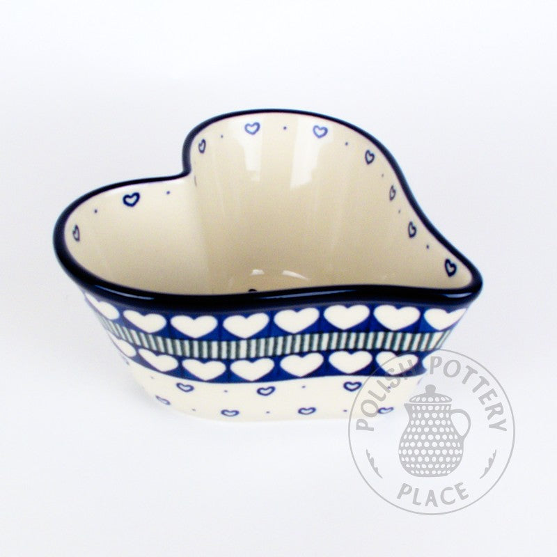 Deep Heart Dish - Polish Pottery