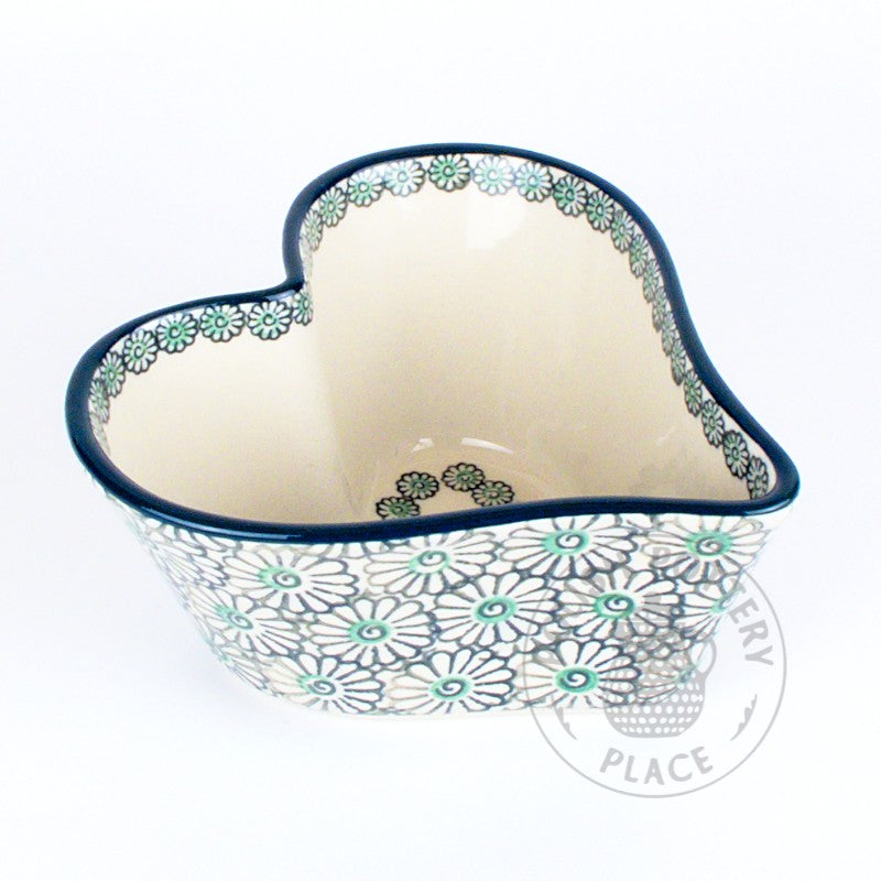 Deep Heart Dish - Polish Pottery