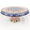 Fluted Cake Stand - Red Botanica