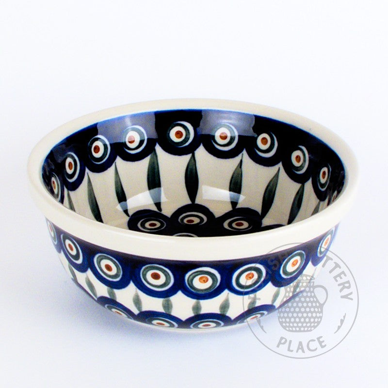 Blue Rose Polish Pottery  Mosaic Flower Large Mixing Bowl