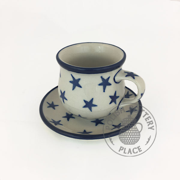 Demitasse Cup and Saucer - Polish Pottery