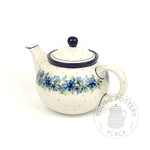 Round Teapot - 30 oz - Blue Cornflowers