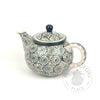 Round Teapot - 30 oz - Green Daisies