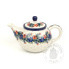 Round Teapot - 30 oz - Poppy Wreath