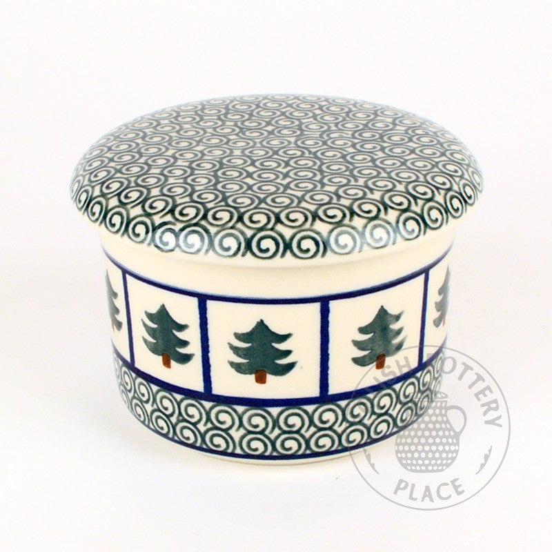 French Butter Dish - Tree Waves