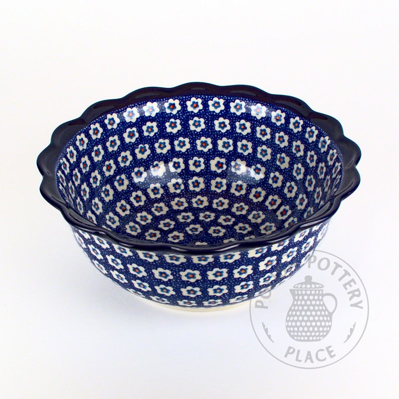 Lace Bowl - Blue Flower Field