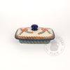 Butter Dish - Big Salmon Flowers