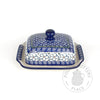Large Butter Dish - Denim Flowers
