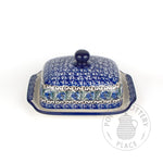 Large Butter Dish - Blue Poppies