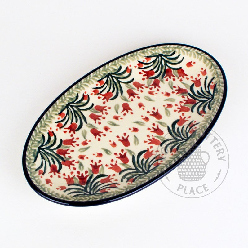 Oval Platter - 8" - Violet Tulips