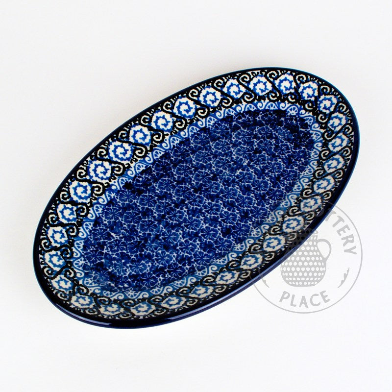 Oval Platter - 8" - Hibiscus Ocean