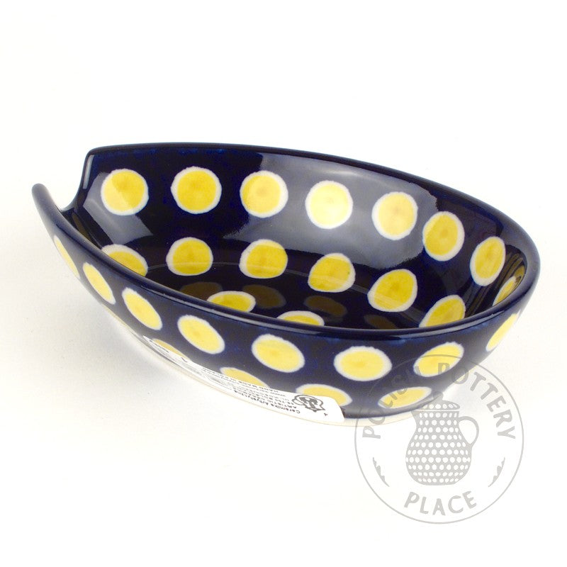 Spoon Rest - Yellow Polka Dots