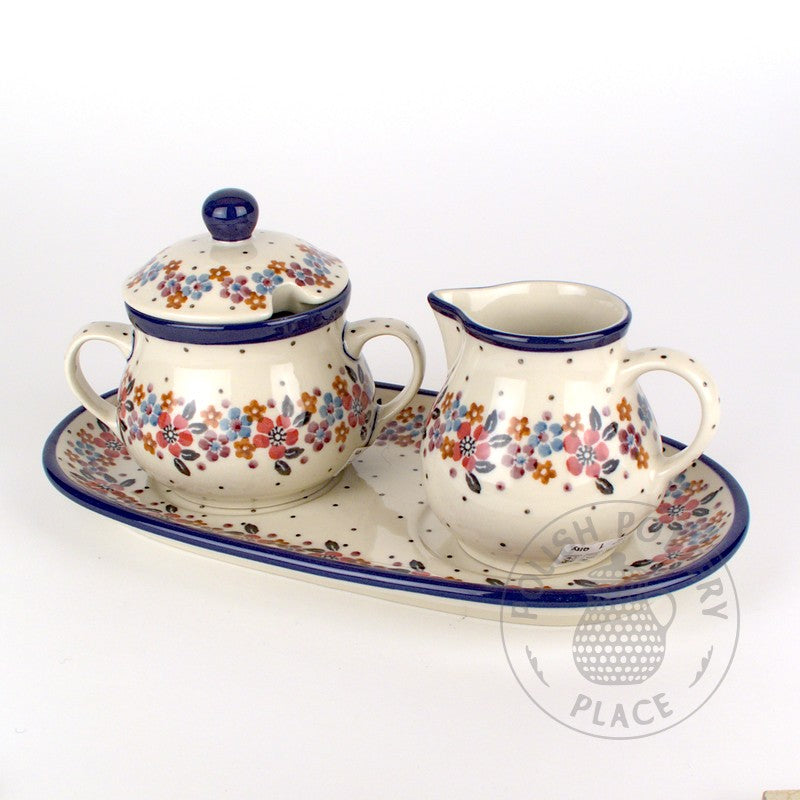 Sugar & Creamer Set - Polish Pottery