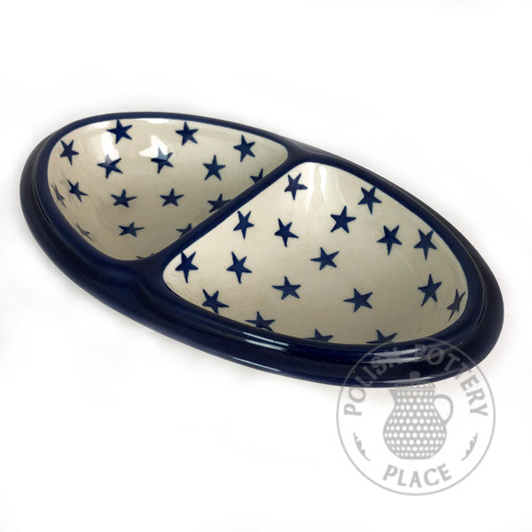 Small Divider Dish - Polish Pottery