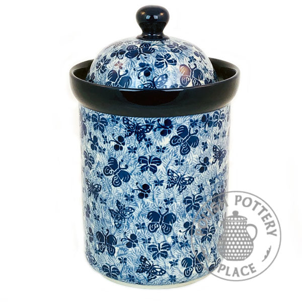 Classic Canister - 9" - Blue Butterflies