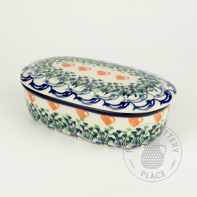 Oval Box - Heart Garden