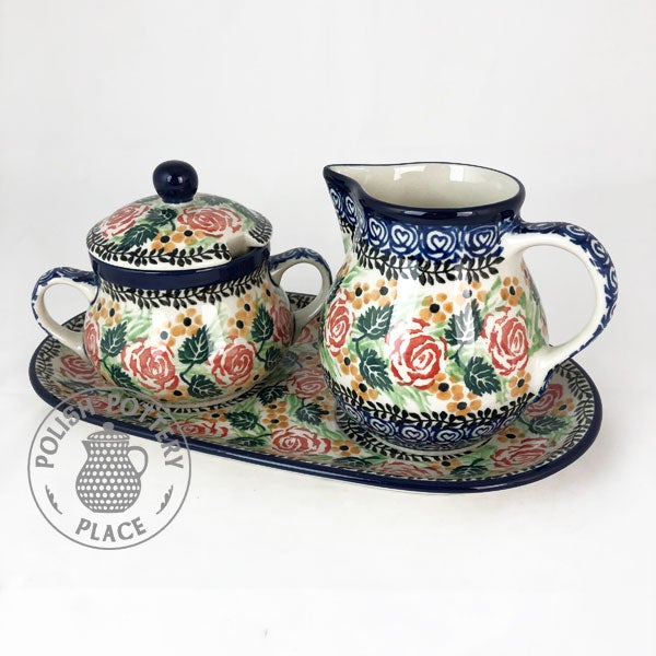Large Sugar & Creamer Set - Polish Pottery