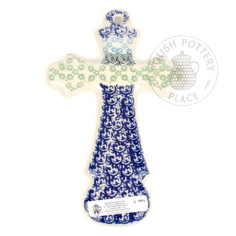 Large Hanging Cross - Polish Pottery
