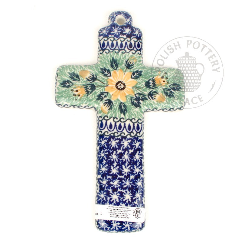 Large Hanging Cross - Polish Pottery