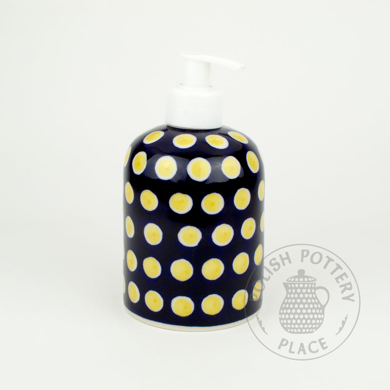 Soap Dispenser - Yellow Dots
