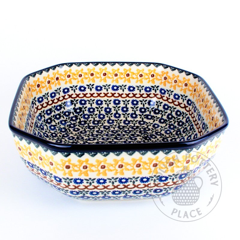 Square Serving Bowl - Polish Pottery