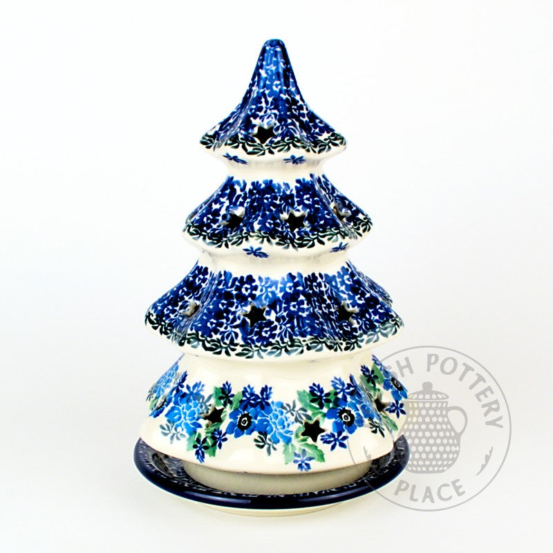 Tealight Tree - Blue Wildflowers