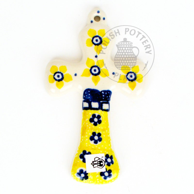 5" Hanging Cross - Polish Pottery