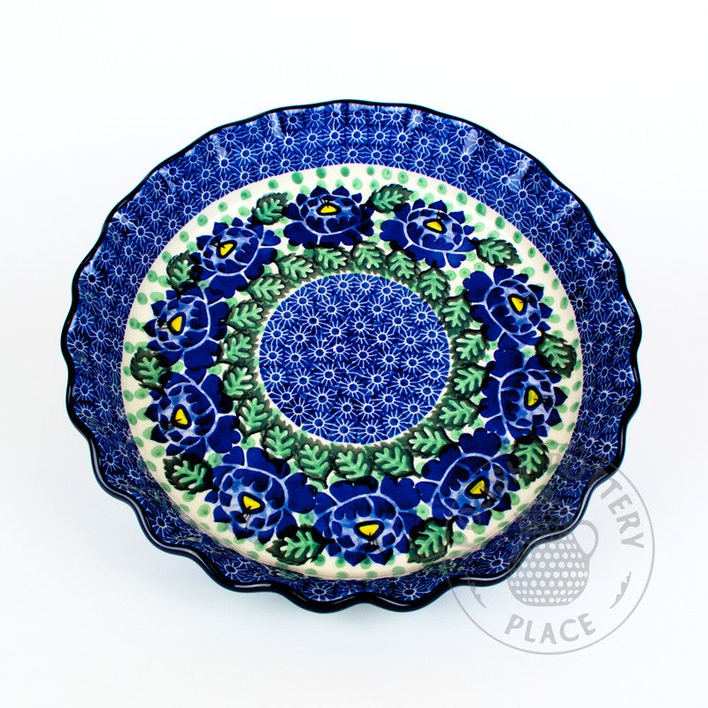 Pie Dish - Blue Anemone