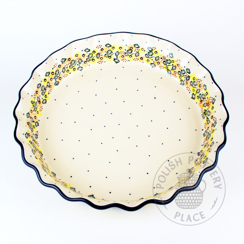 Pie Dish - Nasturtium Wreath