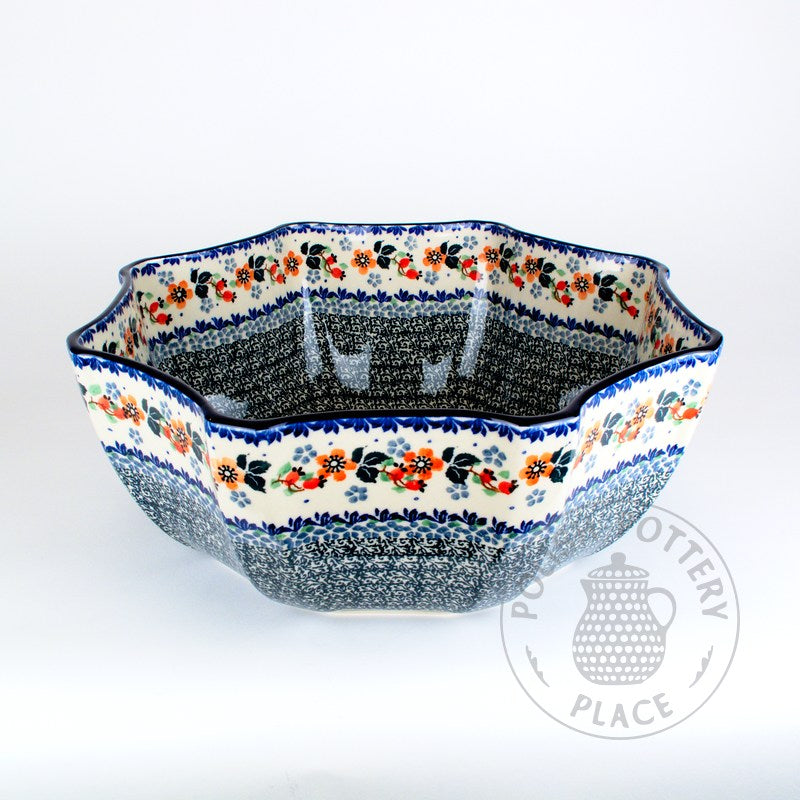 Large Fluted Bowl - Polish Pottery