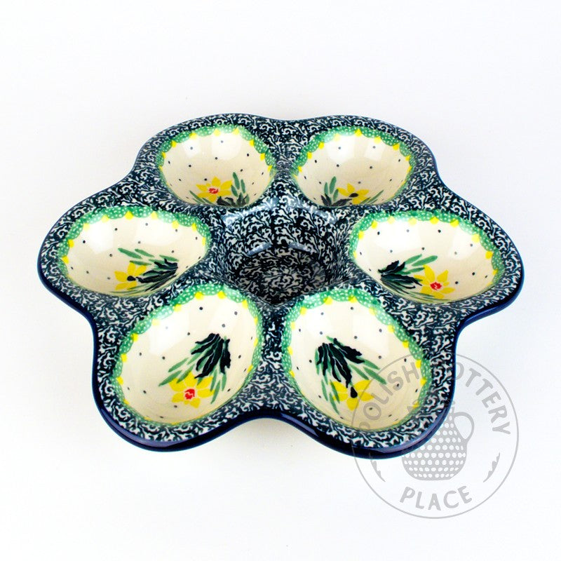8.5" Egg Plate - Spring Daffodils