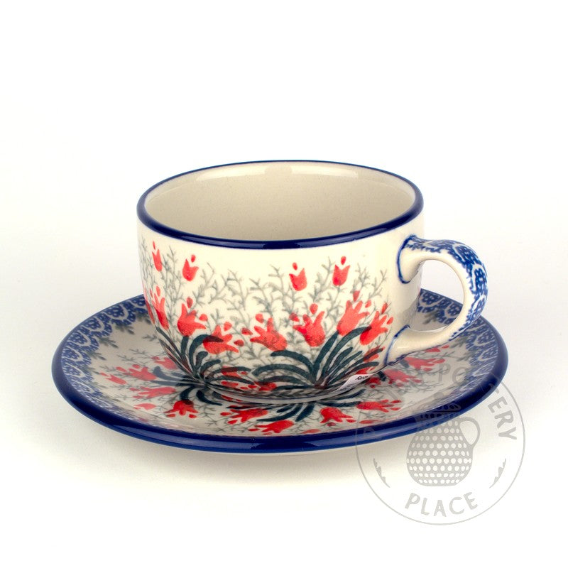 Cup & Saucer - Mauve Tulips
