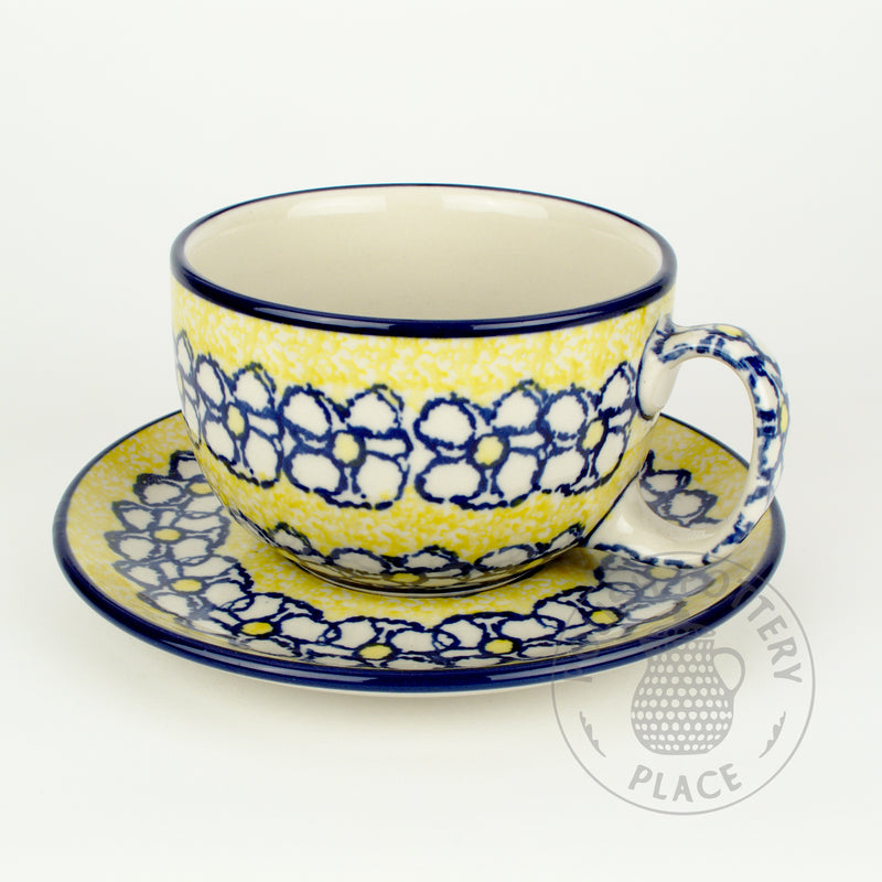 Cup & Saucer Set - Cotton Flower