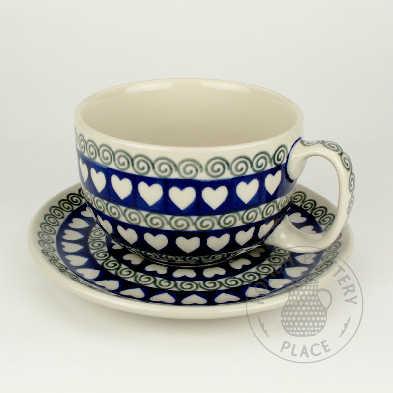 Cup & Saucer Set - Fern Hearts
