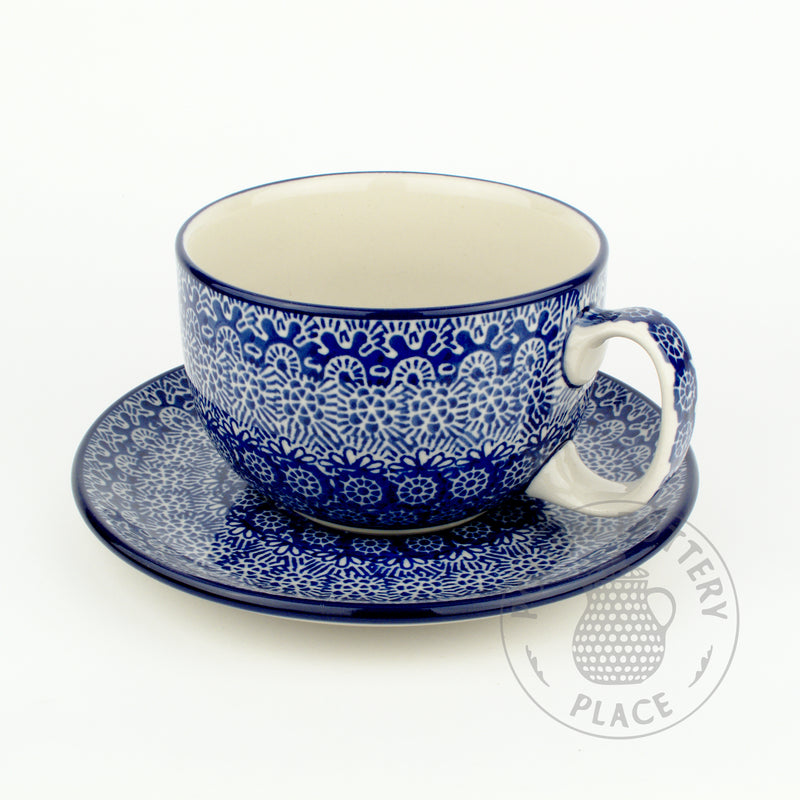 Cup & Saucer Set - Blue Lace