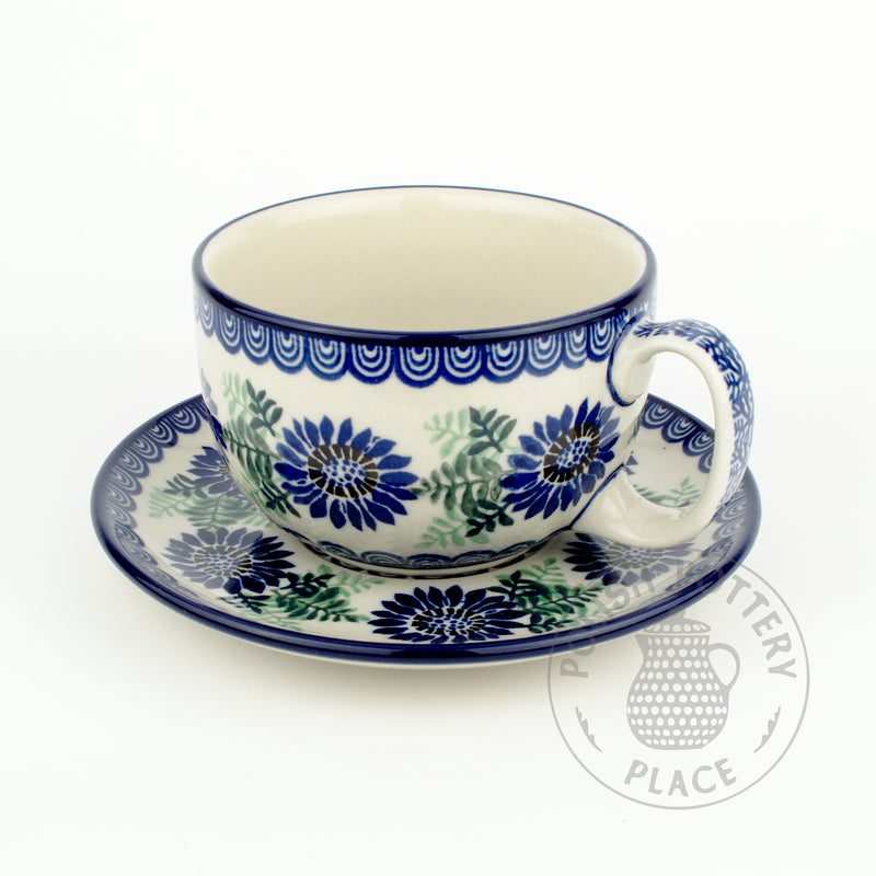 Cup & Saucer Set - Blue Asters