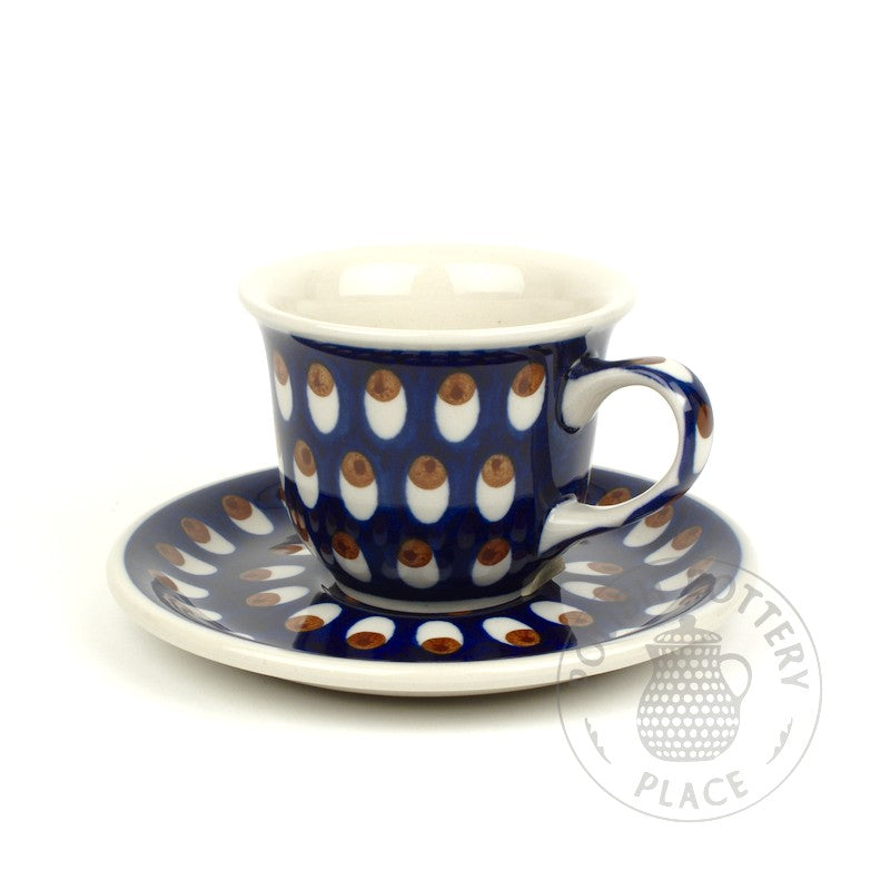 Cup & Saucer - Brown Eyed Peacock
