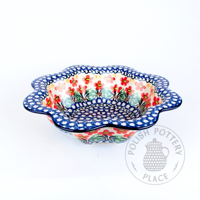 Scalloped Deco Bowl - Polish Pottery