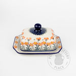 Small Butter Dish - Pink Flowers
