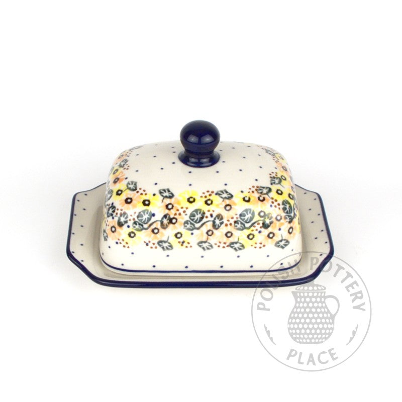 Small Butter Dish - Nasturtium Wreath