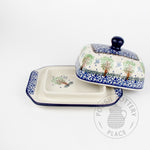 Small Butter Dish - Green Trees