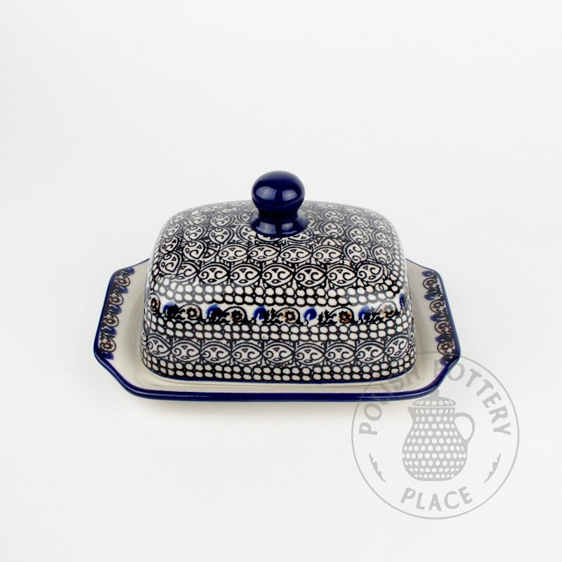 Small Butter Dish - Black Lace